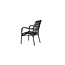 Gartensessel Rizal Schwarz – Leichter Lounge-Sessel 57×64×90 cm aus Aluminium und Kunstrotting