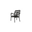 Gartensessel Rizal Schwarz – Leichter Lounge-Sessel 57×64×90 cm aus Aluminium und Kunstrotting