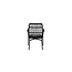 Gartensessel Rizal Schwarz – Leichter Lounge-Sessel 57×64×90 cm aus Aluminium und Kunstrotting