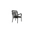 Gartensessel Rizal Schwarz – Leichter Lounge-Sessel 57×64×90 cm aus Aluminium und Kunstrotting