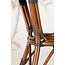 Gartentisch Sagres Braun – Runder Café-Tisch ø60 cm aus Aluminium mit Glasplatte