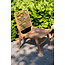 Lounge-Sessel Ribbon Teak Natur – Massiver Teakholz-Relaxstuhl mit Rippendesign für Garten und Pool