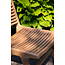 Lounge-Sessel Ribbon Teak Natur – Massiver Teakholz-Relaxstuhl mit Rippendesign für Garten und Pool