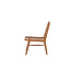 Lounge-Sessel Ribbon Teak Natur – Massiver Teakholz-Relaxstuhl mit Rippendesign für Garten und Pool