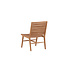 Lounge-Sessel Ribbon Teak Natur – Massiver Teakholz-Relaxstuhl mit Rippendesign für Garten und Pool