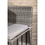 Café-Set Savanna Grau – 3-tlg. Balkon-Bistroset mit 2 Stühlen und Glastisch aus Kunstrotting