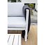 Lounge-Set Salvador Weiß – Modulares 5-tlg. Sofa-Set mit Ottomane und Couchtisch, inkl. graue Kissen