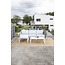 Lounge-Set Salvador Weiß – Modulares 5-tlg. Sofa-Set mit Ottomane und Couchtisch, inkl. graue Kissen