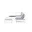 Lounge-Set Salvador Weiß – Modulares 5-tlg. Sofa-Set mit Ottomane und Couchtisch, inkl. graue Kissen