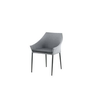 Venture Home Gartenstuhl Spoga Grau – Kunstfaser & Aluminium Outdoor-Stuhl mit Polster