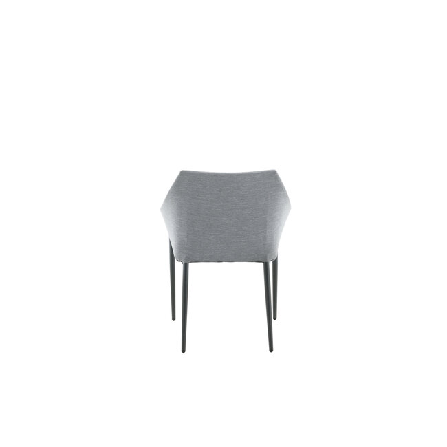 Gartenstuhl Spoga Grau – Bequemer Outdoor-Stuhl aus Aluminium, Kunstfaser und Schaumstoff, 60 × 62 × 81 cm, wetterfest