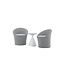 Lounge-Set Spoga Grau – Aluminium Sofagarnitur mit Couchtisch (H 52 cm), Stuhlmaße 67 × 58 × 73 cm, wetterfest
