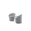 Lounge-Set Spoga Grau – Aluminium Sofagarnitur mit Couchtisch (H 52 cm), Stuhlmaße 67 × 58 × 73 cm, wetterfest