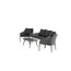 Lounge-Set Spoga Schwarz – Elegantes Garten-Lounge-Set aus Aluminium, 150 × 76 × 82 cm, wetterfest und modern
