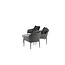 Lounge-Set Spoga Schwarz – Elegantes Garten-Lounge-Set aus Aluminium, 150 × 76 × 82 cm, wetterfest und modern