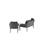 Lounge-Set Spoga Schwarz – Elegantes Garten-Lounge-Set aus Aluminium, 150 × 76 × 82 cm, wetterfest und modern