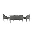 Lounge-Set Spoga Schwarz – Elegantes Garten-Lounge-Set aus Aluminium, 150 × 76 × 82 cm, wetterfest und modern