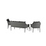 Lounge-Set Spoga Schwarz – Elegantes Garten-Lounge-Set aus Aluminium, 150 × 76 × 82 cm, wetterfest und modern