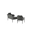 Lounge-Set Spoga Schwarz – Elegantes Garten-Lounge-Set aus Aluminium, 150 × 76 × 82 cm, wetterfest und modern