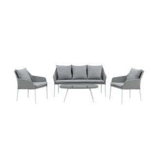 Venture Home Lounge-Set Spoga Grau – Polyrattan & Aluminium Outdoor-Lounge 150×76 cm
