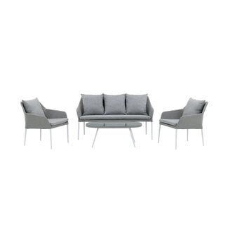 Venture Home Lounge-Set Spoga Grau – Polyrattan und Aluminium Outdoor-Lounge 150×76 cm