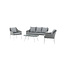 Lounge-Set Spoga Grau – Modernes Garten-Lounge-Set aus Polyester, Aluminium und Kunstfaser, 150 × 76 × 82 cm, wetterfest