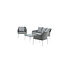 Lounge-Set Spoga Grau – Modernes Garten-Lounge-Set aus Polyester, Aluminium und Kunstfaser, 150 × 76 × 82 cm, wetterfest
