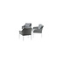 Lounge-Set Spoga Grau – Modernes Garten-Lounge-Set aus Polyester, Aluminium und Kunstfaser, 150 × 76 × 82 cm, wetterfest
