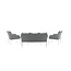Lounge-Set Spoga Grau – Modernes Garten-Lounge-Set aus Polyester, Aluminium und Kunstfaser, 150 × 76 × 82 cm, wetterfest