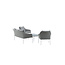 Lounge-Set Spoga Grau – Modernes Garten-Lounge-Set aus Polyester, Aluminium und Kunstfaser, 150 × 76 × 82 cm, wetterfest
