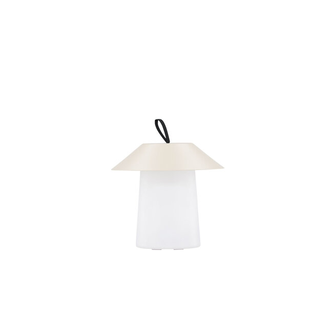 Außenleuchte Rubu Beige – Helle Wandleuchte aus Stahl, PVC und Kunststoff, Ø 24 × H 26 cm, wetterfest