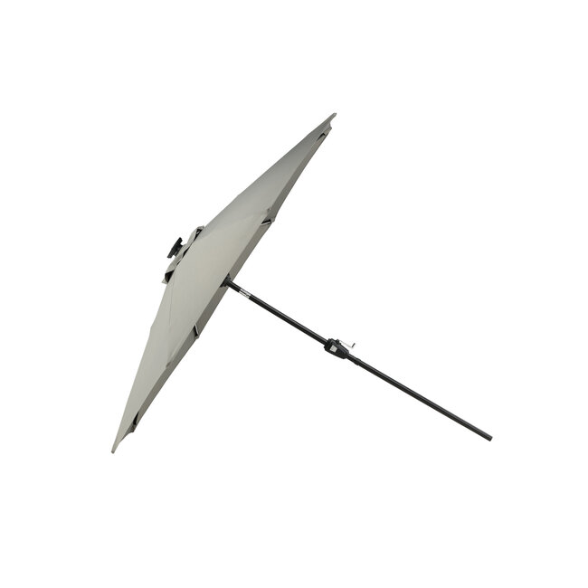 Sonnenschirm Sabal Grau – Großer Marktschirm aus Polyester und Aluminium, 270 × 270 cm, Höhe 241 cm, UV-Schutz