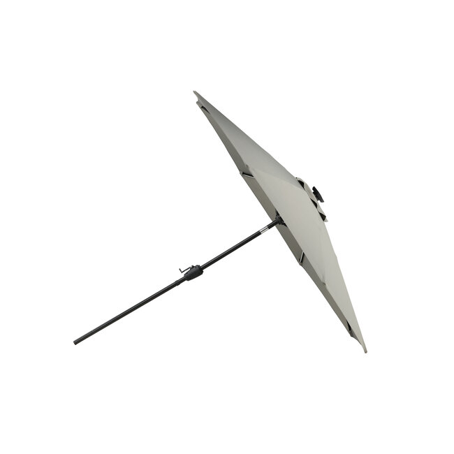 Sonnenschirm Sabal Grau – Großer Marktschirm aus Polyester und Aluminium, 270 × 270 cm, Höhe 241 cm, UV-Schutz