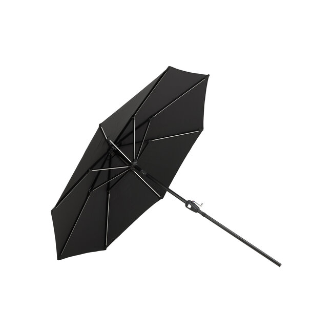 Sonnenschirm Sabal Schwarz – Großer Marktschirm aus Polyester und Aluminium, 270 × 270 cm, Höhe 241 cm, UV-Schutz
