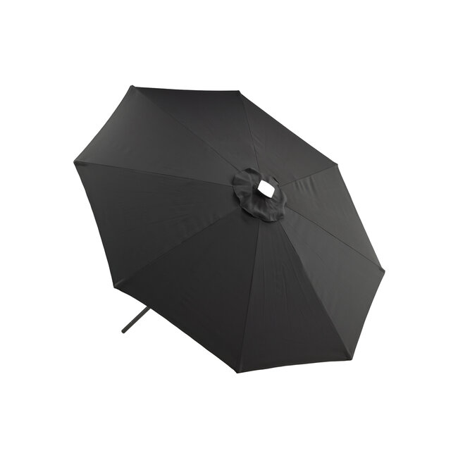 Sonnenschirm Sabal Schwarz – Großer Marktschirm aus Polyester und Aluminium, 270 × 270 cm, Höhe 241 cm, UV-Schutz