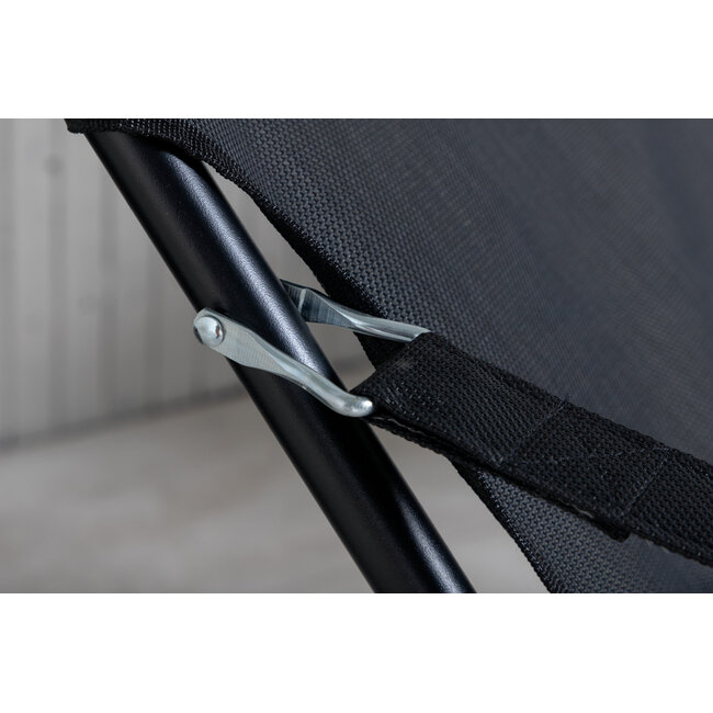 2er Set Gartenliege Seville Schwarz – Komfortabler Liegestuhl aus Stahl, PVC und Polyester, 60 × 84 × 89 cm, wetterfest