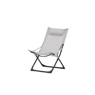 Venture Home 2er Set Gartenliege Seville Grau – Stahl & Polyester Outdoor-Liegestuhl