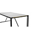 Gartentisch Texas Grau – Großer Outdoor-Esstisch aus Glas, Aluminium und Teakholz, 100 × 200 × 75 cm, für 6–8 Personen