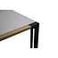 Gartentisch Texas Grau – Großer Outdoor-Esstisch aus Glas, Aluminium und Teakholz, 100 × 200 × 75 cm, für 6–8 Personen