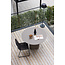 Esstisch Santa Fe Braun – Runder Outdoor-Esstisch aus Aluminium, Ø 120 cm, wetterfest, für Terrasse und Garten