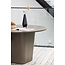Esstisch Santa Fe Braun – Runder Outdoor-Esstisch aus Aluminium, Ø 120 cm, wetterfest, für Terrasse und Garten