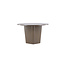 Esstisch Santa Fe Braun – Runder Outdoor-Esstisch aus Aluminium, Ø 120 cm, wetterfest, für Terrasse und Garten