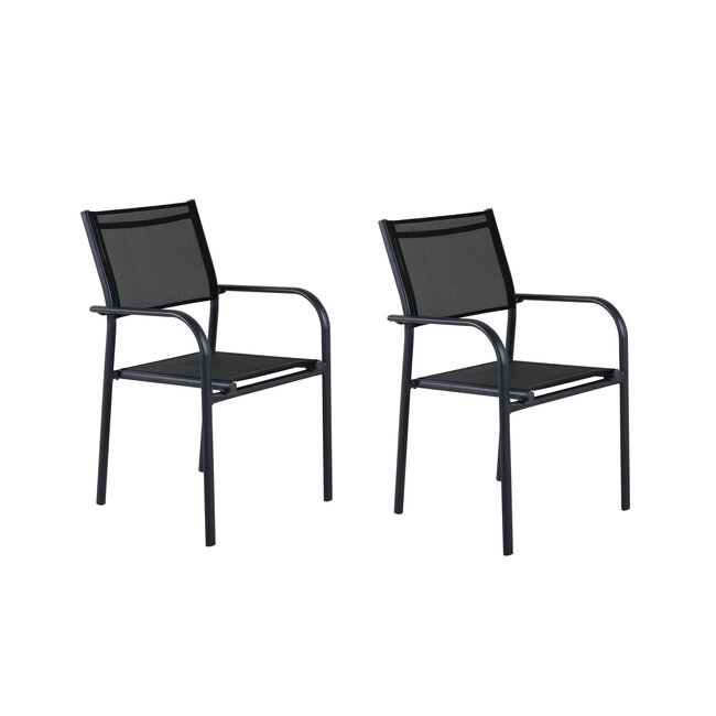 Gartenstuhl Santorini Schwarz – Bequemer Sitzkomfort für draußen