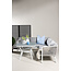 Lounge-Set Virya Grau – Elegantes Outdoor-Lounge-Set aus Aluminium mit Glas-Couchtisch, Sofatiefe 65 cm, Sitzhöhe 71,5 cm