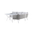 Lounge-Set Virya Grau – Elegantes Outdoor-Lounge-Set aus Aluminium mit Glas-Couchtisch, Sofatiefe 65 cm, Sitzhöhe 71,5 cm