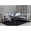 Lounge-Set Virya Grau – Modernes Garten-Lounge-Set aus Polyester-Seilgeflecht, Aluminium und Glas, 206 × 143 × 65 cm, wetterfest