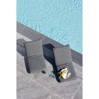 Venture Home Gartenliege Trond Schwarz – Komfort-Liege aus Polyester & Stahl für den Garten