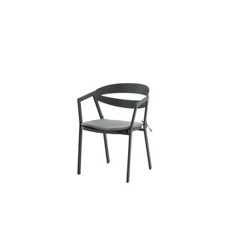 Venture Home Gartenstuhl Slit Schwarz – Cotton & Aluminium Outdoor-Stuhl mit Komfort