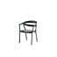 Gartenstuhl Slit Schwarz – Bequemer Gartenstuhl aus Cotton, Schaumstoff und Aluminium, 60 × 60 × 76 cm, für Terrasse und Garten