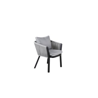 Venture Home Gartenstuhl Virya Schwarz – Polyester & Aluminium Outdoor-Stuhl